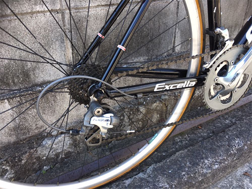 アラヤロードバイクエクセラレースリア部分