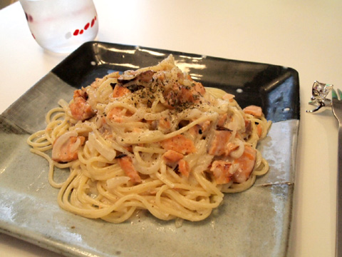 鮭のパスタ