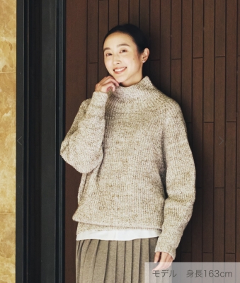 PRISTINE ヤク　オーガニックコットン　リブ　タートルネック　ニットベスト PRISTINE ヤク オーガニックコットン リブ タートルネック ニットベスト