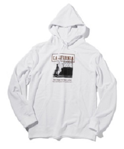 古着　画像　フォトパーカー　白　BROWNY Mサイズ　レディース　美品