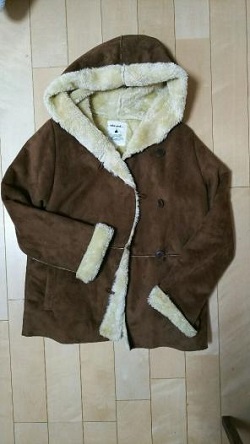 古着　画像　中ボアコート　ブラウン　nico and.. フリーサイズ　美品