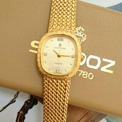 　腕時計　画像　SANDOZ レディース　ゴールド