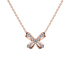 金製品　画像　K18RG EIKA リボンペンダント　ダイヤモンド０．２カラット　13石