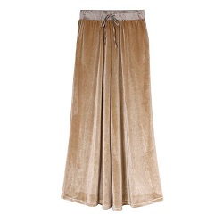 古着　画像　ベロアワイドパンツ　ベージュ　Ｍサイズ　レディース　美品