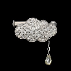 プラチナ製品 画像 Pt950.900.850 ブローチ クラウドデザイン ダイヤモンド