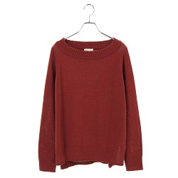 古着 画像 ニット レンガ色 earth フリーサイズ レディース 美品