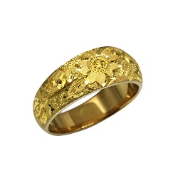 金製品 画像 K24 24金 純金 リング 指輪 桜彫金