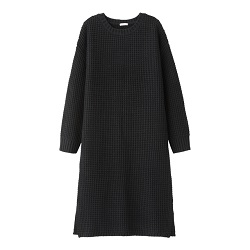 古着 画像 ニットワンピース ワッフル 黒 Mサイズ レディース 美品