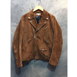 古着 画像 スエードライダースジャケット ブラウン BEGUM STANDARD 3lL