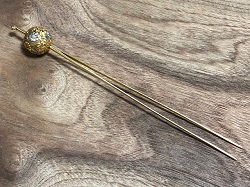 金製品 画像 K20 20金 かんざし 花蝶 玉 簪