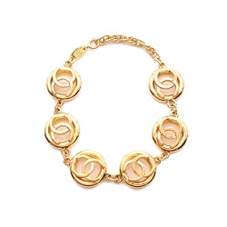 シャネル 画像 ブレスレット ココマーク 6連 ゴールド 1983 ヴィンテージ