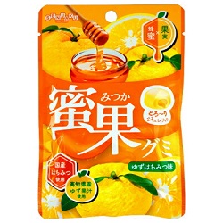 お菓子 画像 蜜果グミ ゆずはちみつ味 とろーりジュレ入り 国産はちみつ使用 高知県産ゆず果汁使用 扇雀飴本舗 35%off