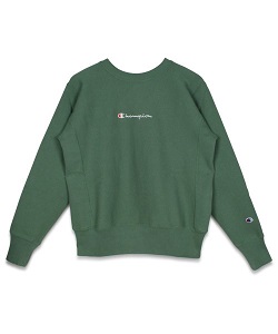 古着 画像 トレーナー カーキ色 Champion Lサイズ レディース 色あせ