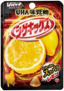 お菓子 画像 シゲキックス やみつきのスッパさレモン スッパレベル2 UHA味覚糖 25%off