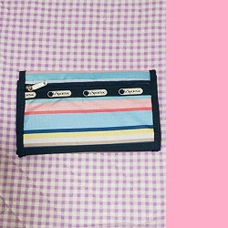 雑貨 画像 マルチウォレット ボーダー レスポートサック ショルダーストラップなし 未使用品