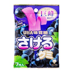 お菓子 画像 さけるグミ 巨峰 果汁使用 フェカリス菌入り UHA味覚糖 30%off