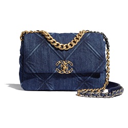 シャネル 画像 チェーンショルダーバッグ デニム CHANEL19