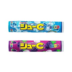 お菓子 画像 ジューC サイダー グレープ キャンディチップ入り カバヤ食品 40%off