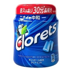 お菓子 画像 Clorets ボトルガム クリアミント キシリトール 緑茶ポリフェノール配合 1粒あたり２Kcal モンデリーズジャパン 45%off
