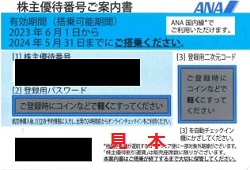 株主優待 画像 ANA 全日空 2024.05.31