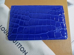 ルイヴィトン 画像 カードケース クロコダイル ブルー ポルトカルトサーンプル