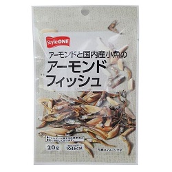 お菓子 画像 styleONE アーモンドと国内産小魚のアーモンドフィッシュ 20g 104Kcal 稲葉ピーナツ 30%off