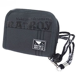 財布 画像 二つ折り グレー BadBoy 未使用品