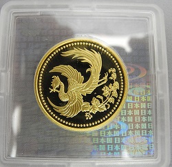 金製品 画像 K24 24金 純金 金貨 天皇陛下御在位10年記念 1万円