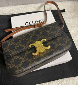 ブランド品 画像 セリーヌ Celine ショルダーバッグ トリオンフ ブラウン