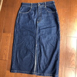 古着 画像 デニムタイトスカート 濃 GU XLサイズ レディース 未使用品
