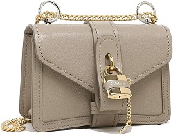 ブランド品 画像 クロエ Chloe ショルダーバッグ アビィ チェーンショルダｰ レザー グレー