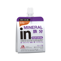 お菓子 画像 inゼリー MINERAL鉄分 マルチミネラル 鉄 カルシウム 亜鉛 銅 マグネシウム グレープ味 果汁10%未満 森永