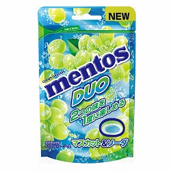 お菓子 画像 mentos DUO NEW マスカット&ソーダ クラシエフーズ 35%off