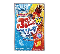 お菓子 画像 ぷちっとWソーダ 濃厚ソーダ味＆エナジーソーダ味 ソフトキャンディ ソーダ感UP クラシエフーズ 35%off