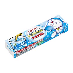 お菓子 画像 ドラえもんフーセンガム ソーダあじ ひみつカプセルが当たる シール入り LOTTE 3個入り 40%off
