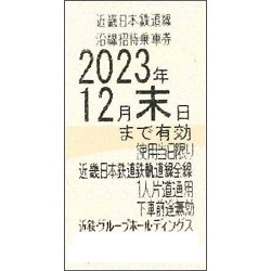 株主優待 画像 近鉄 優待乗車券 2023.12末