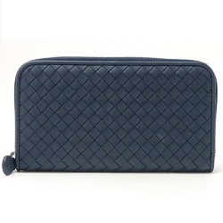 ブランド品 画像 ボッテガヴェネタ BOTTEGA VENETA 長財布 ジッピーウォレット ネイビー