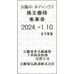 株主優待 画像 京阪ホールディングス 全線通用乗車券 2024.1.10