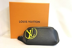 ルイヴィトン 画像 ボディバッグ エピ バムバッグ ノワール LVサークル イエロー