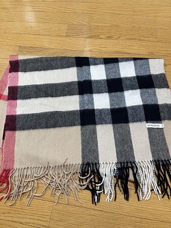 ブランド品 画像 バーバリー BURBERRY マフラー チェック キャメル カシミヤ100％