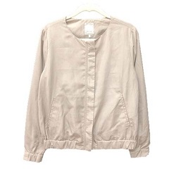 古着 画像 薄手ブルゾン アイボリー Tschichi Lサイズ レディース 美品