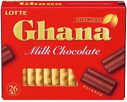 お菓子 画像 Ghana ミルクチョコレート 26oieces JOICFP おいしいカカオとミルク LOTTE 30%off
