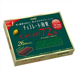 お菓子 画像 チョコレート効果 CACAO72% 低GI カカオポリフェノール1枚当たり127mg 26枚入り 高カカオチョコレート売上№1 明治 35%off
