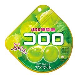 お菓子 画像 コロロ 皮ごとまるかじりマスカット 果汁100％ UHA味覚糖 30%off