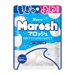 お菓子 画像 マロッシュ ヨーグルトソーダ味 15秒でマシュマロになるグミ？ コラーゲン1800mg もぎゅふわ食感 Kanro 35％off
