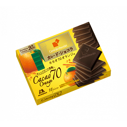 お菓子 画像 カレドショコラ カカオ70オランジュ ｐレンジピール増量 プレミアムチョコレート20th 森永 35%off