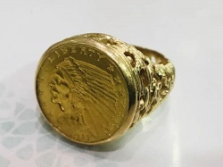 金製品 画像 K14 14金 コインリング 指輪