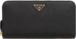 ブランド品 画像 プラダ PRADA 長財布 ジッピーウォレット ネロ サフィアーノ