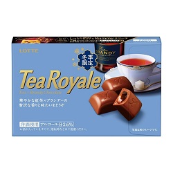 お菓子 画像 Tea Royale ティーロワイヤル 紅茶 ブランデー 冬季限定 アルコール分2.6% LOTTE 35％off