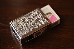 銀製品 画像 シルバー950 アールデコ マッチ箱ケース